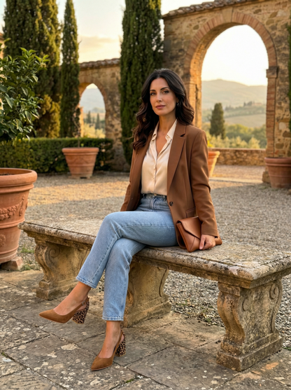 Venezia Classico – Slingback med hæl med dyreprint