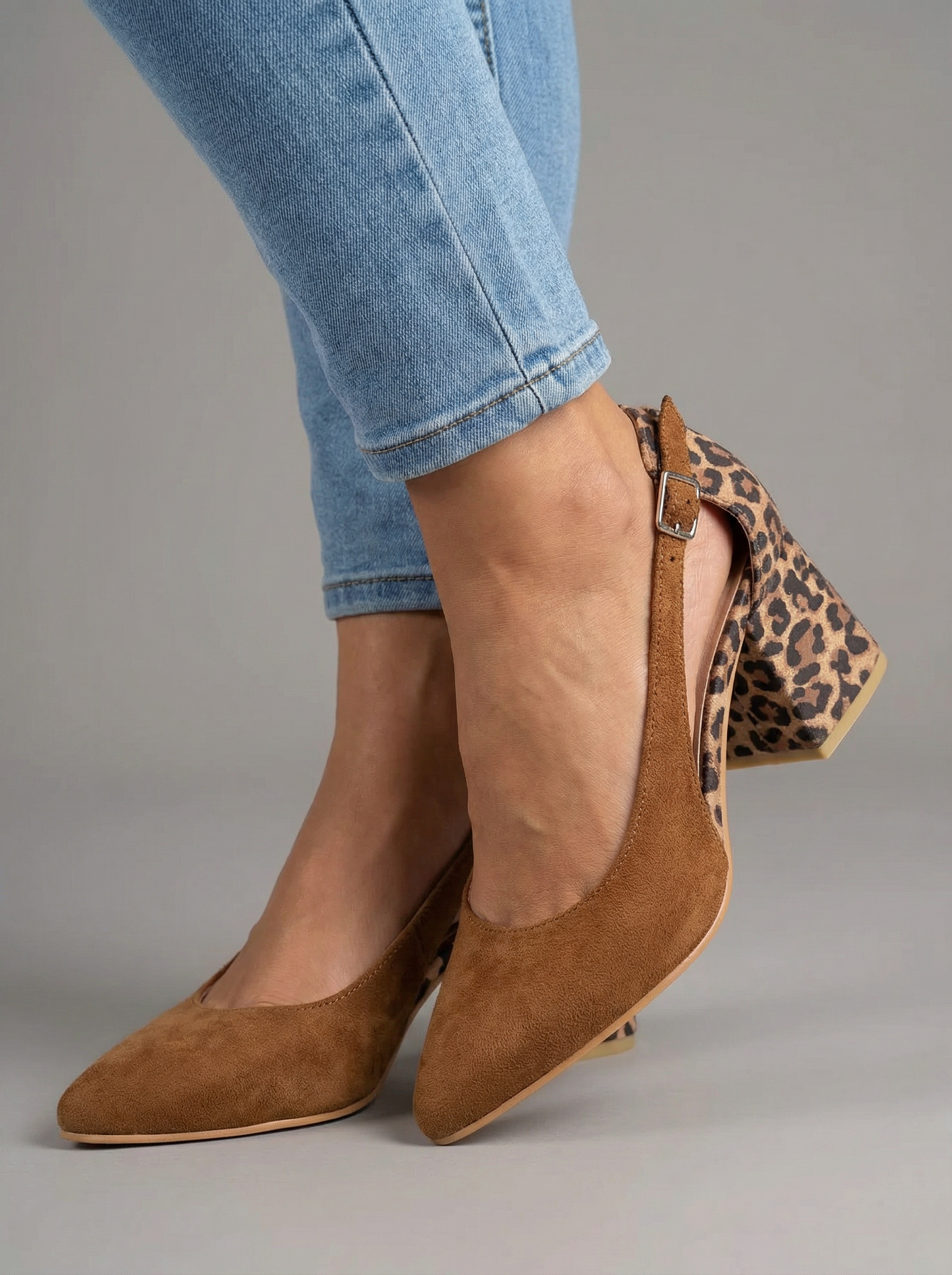 Venezia Classico – Slingback med hæl med dyreprint