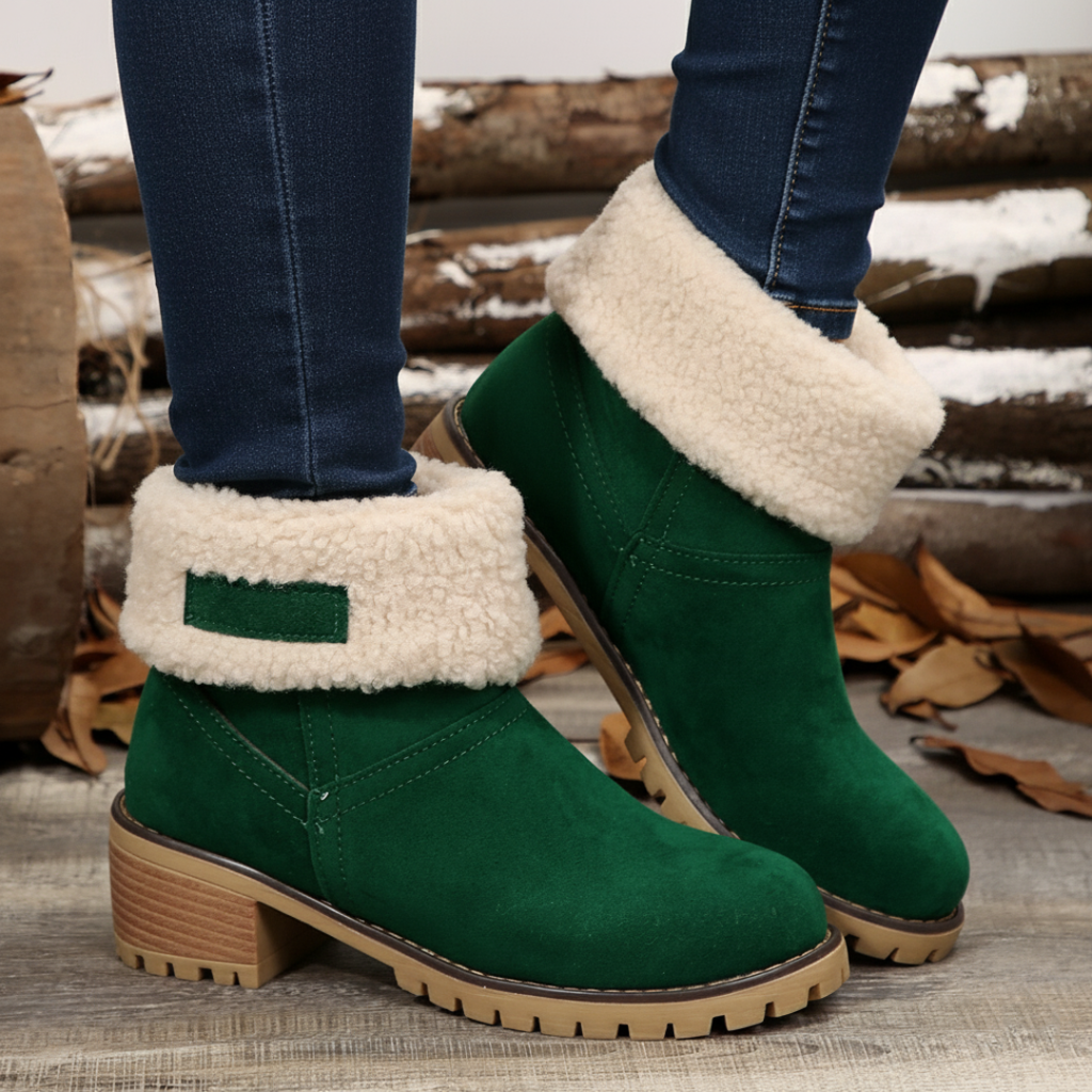 Almira Winter Enkellaars met Hak & 2-in-1 ontwerp