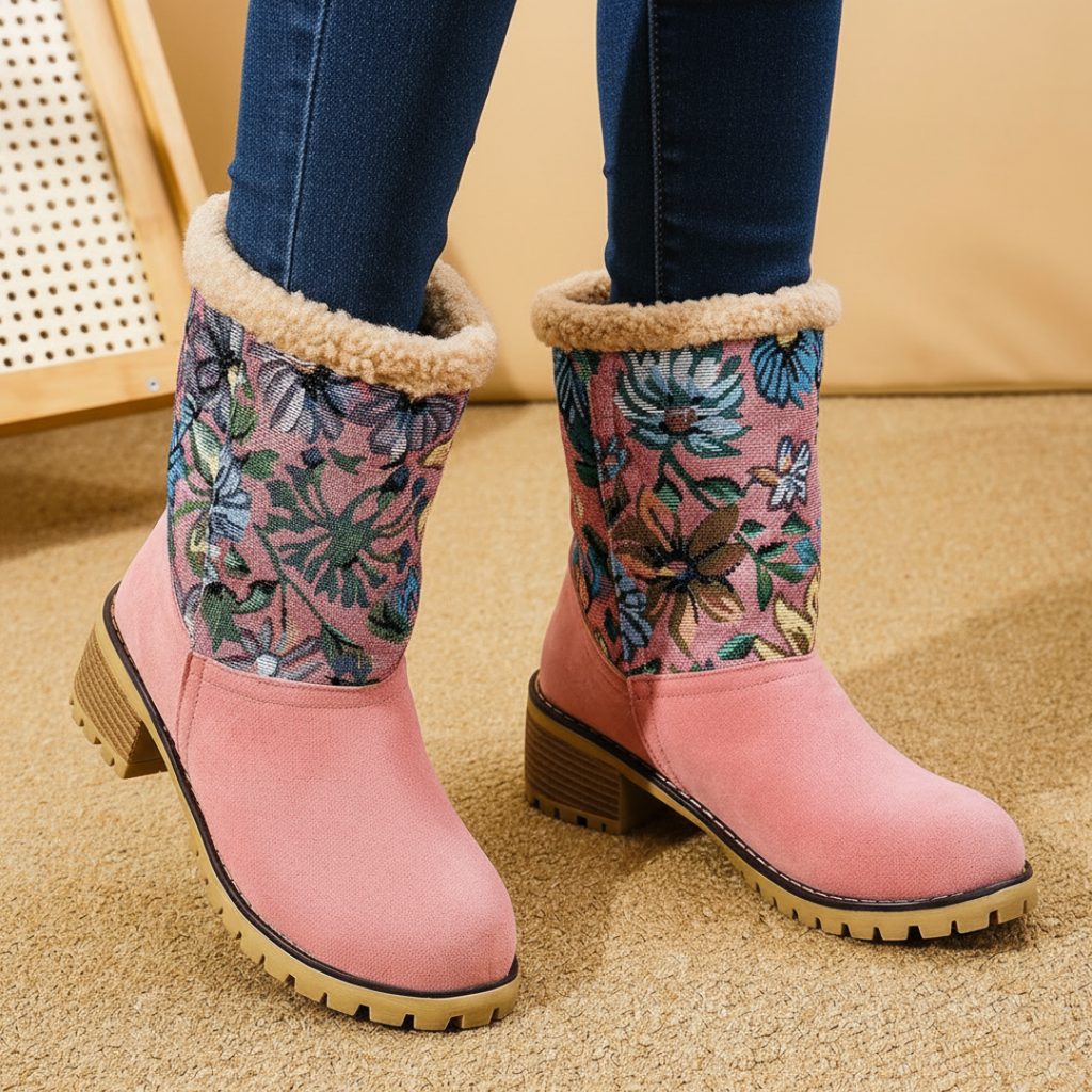 Almira Winter Enkellaars met Hak & 2-in-1 ontwerp