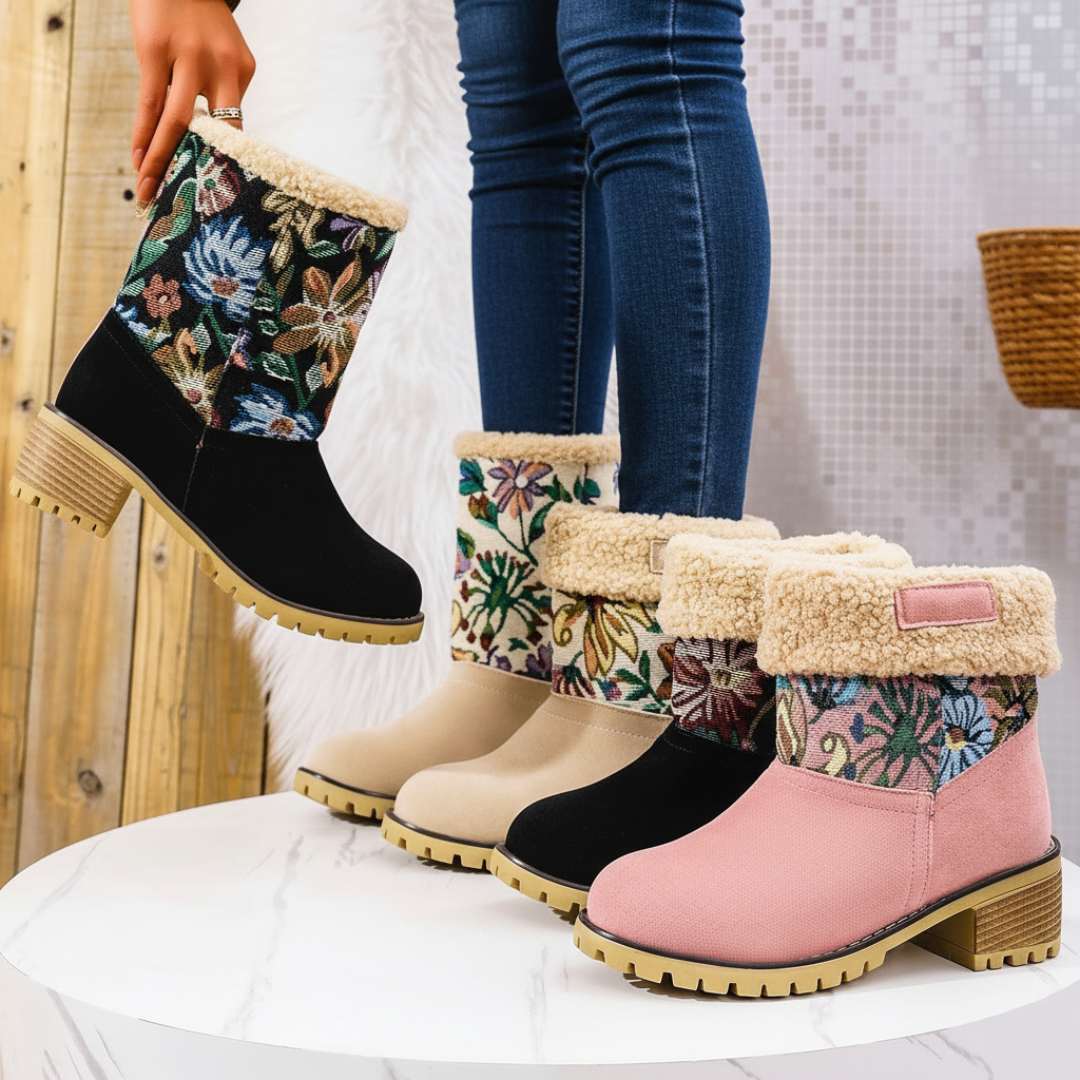 Almira Winter Enkellaars met Hak & 2-in-1 ontwerp