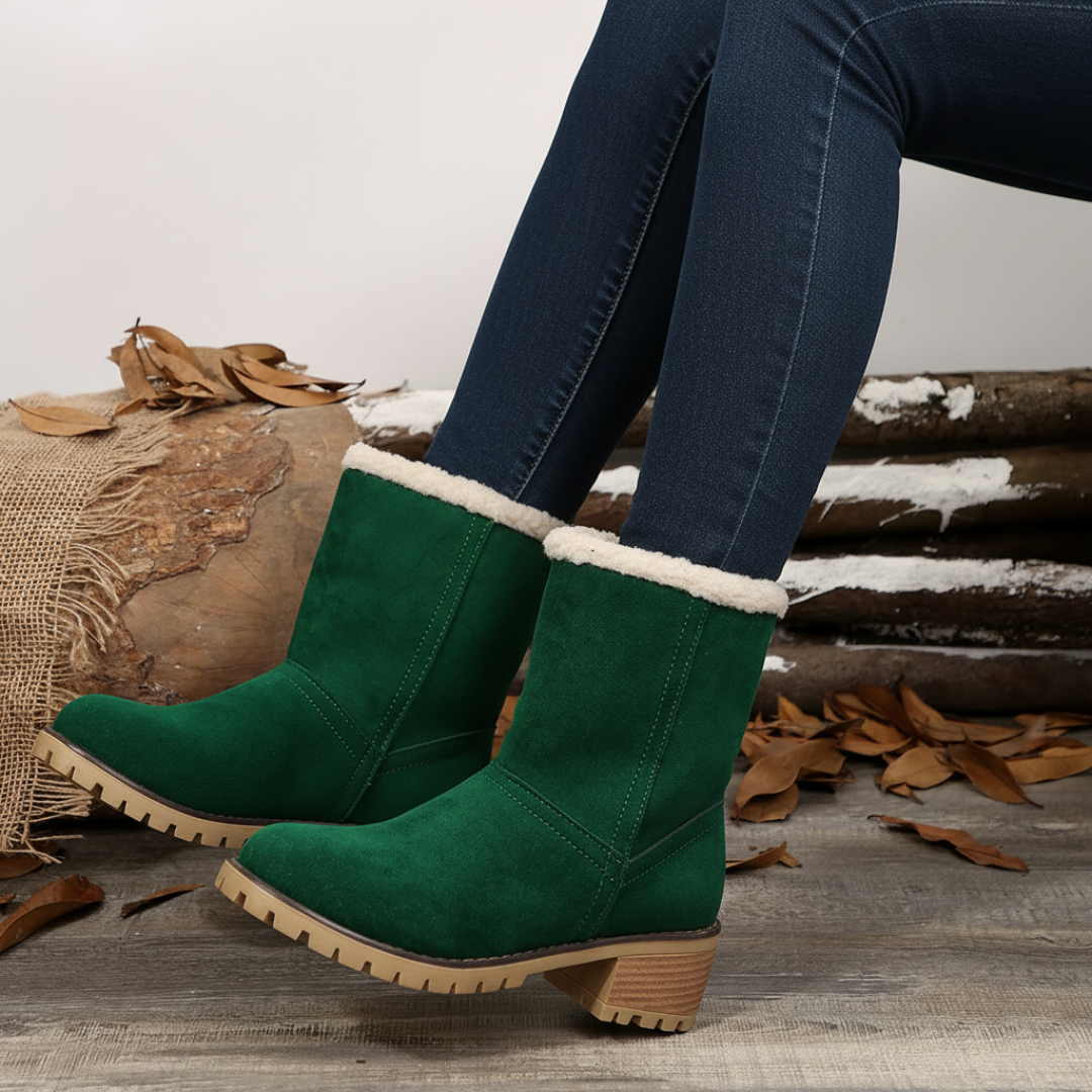 Almira Winter Enkellaars met Hak & 2-in-1 ontwerp