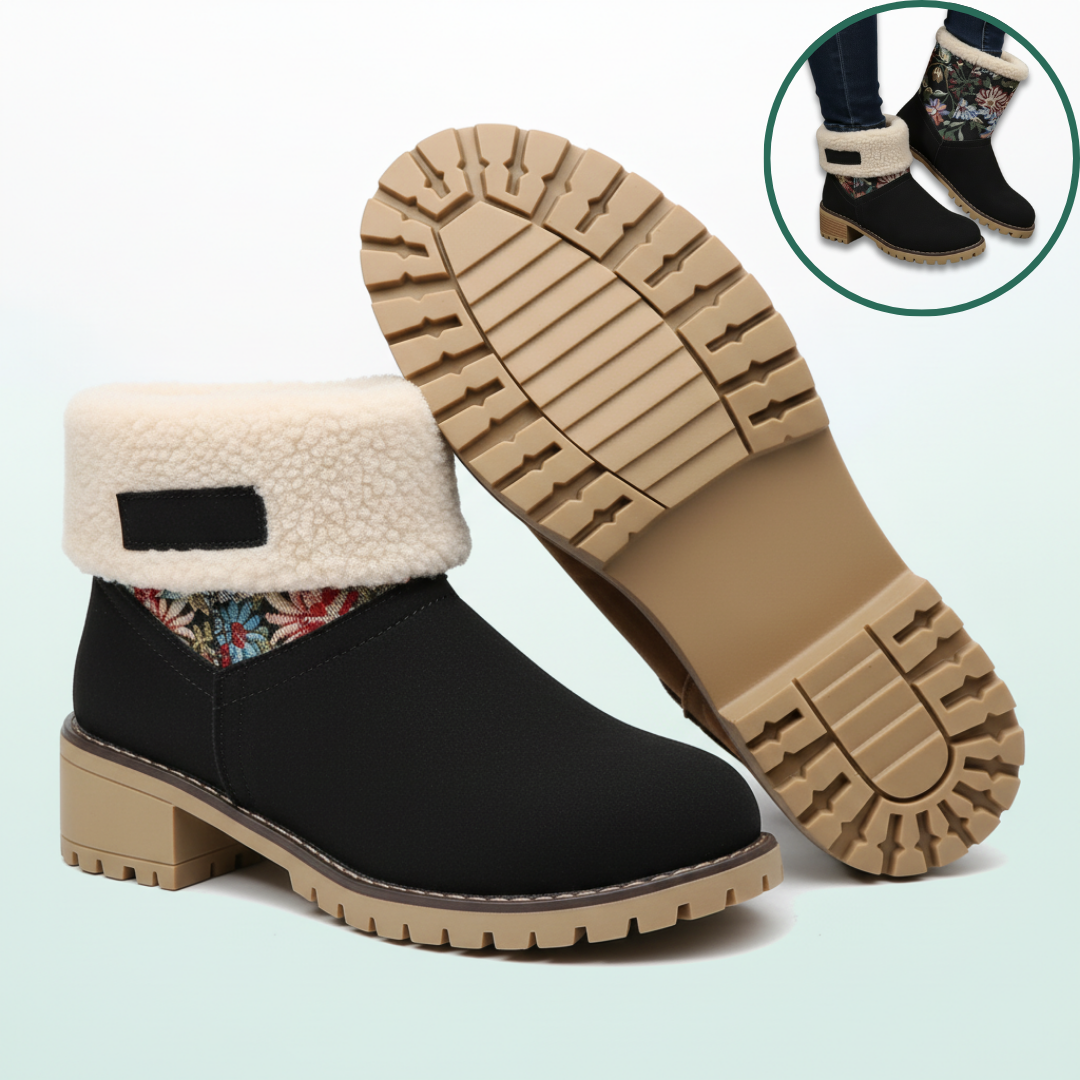 Almira Winter Enkellaars met Hak & 2-in-1 ontwerp