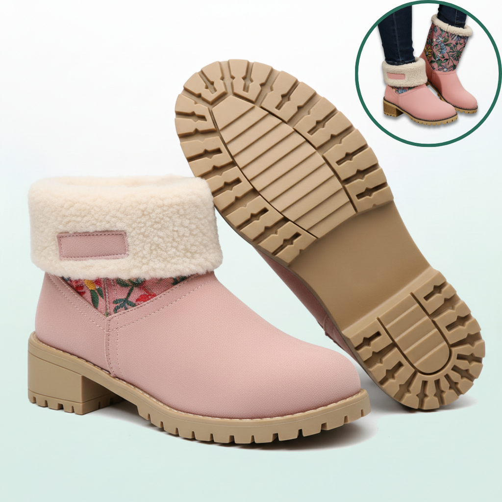 Almira Winter Enkellaars met Hak & 2-in-1 ontwerp